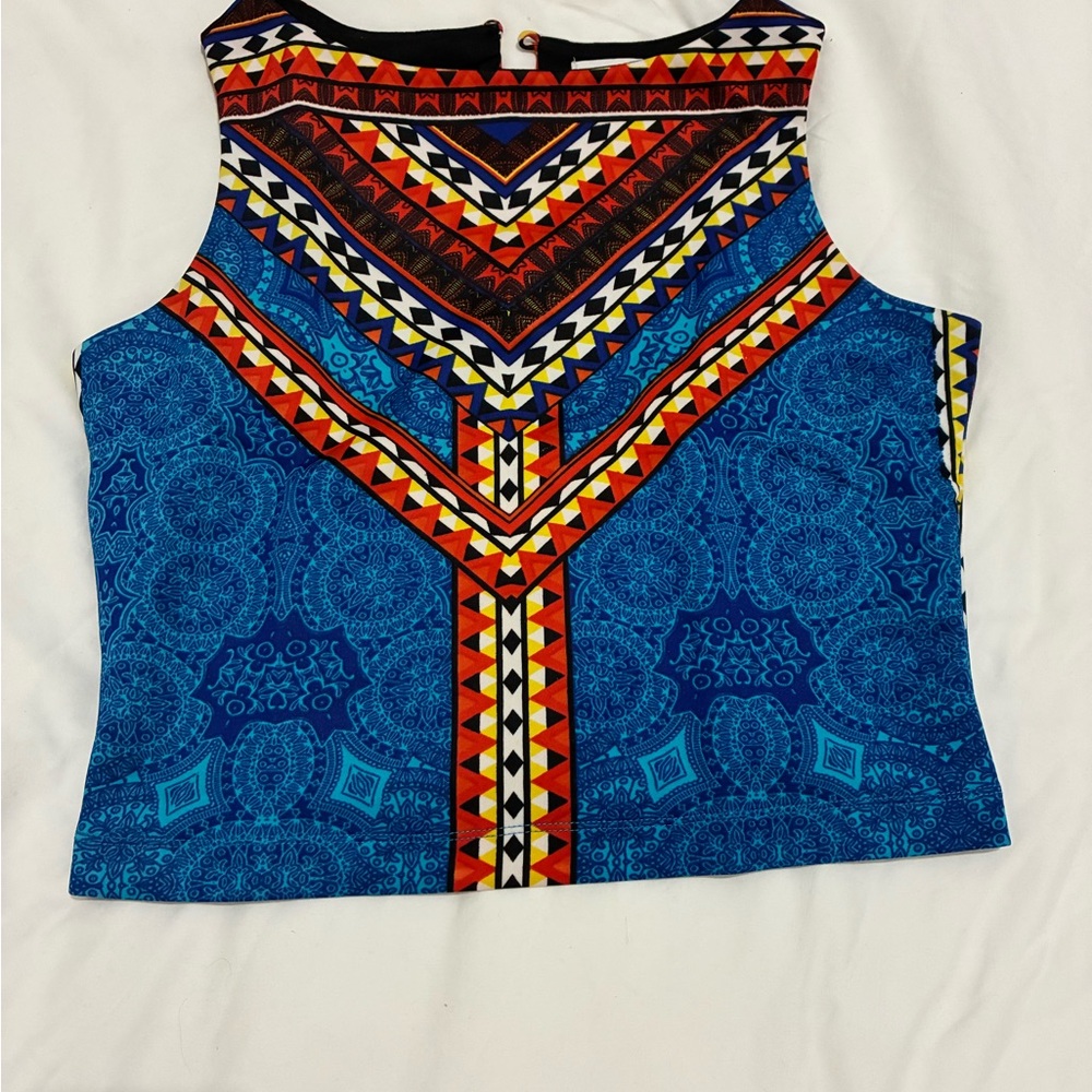 Bisou bisou Small Geometric Print Women's Top